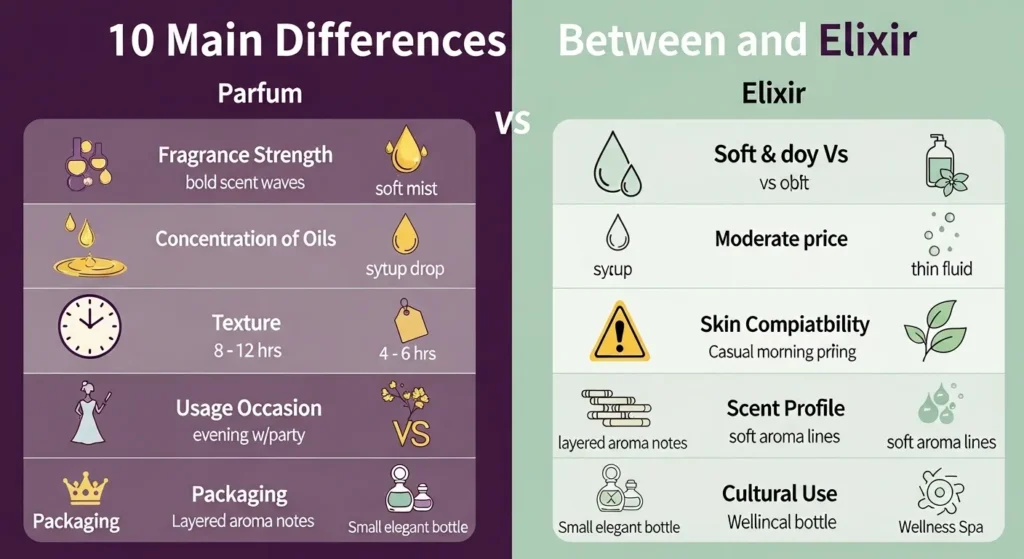 🥄 10 Main Differences Between Parfum and Elixir