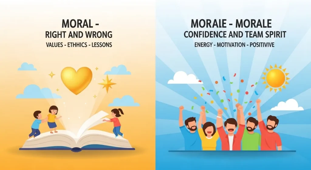 📖 Definition of Moral and Morale