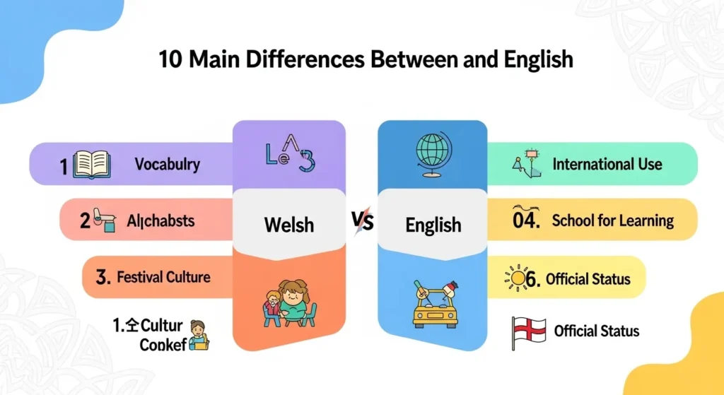 🥄 10 Main Differences Between Welsh and English