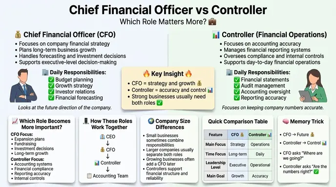 Chief Financial Officer vs Controller: Which Role Matters More?
