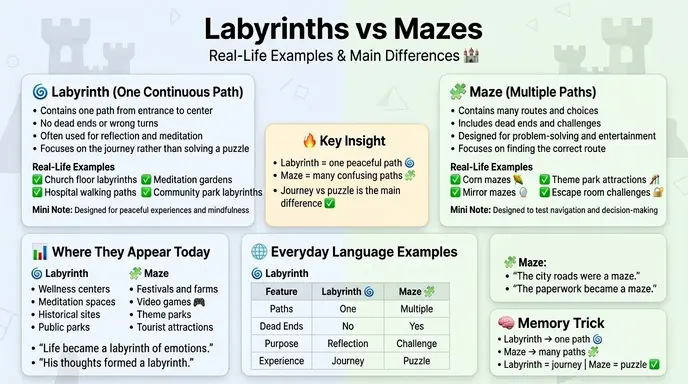 Labyrinths and Mazes in Real Life 🏰