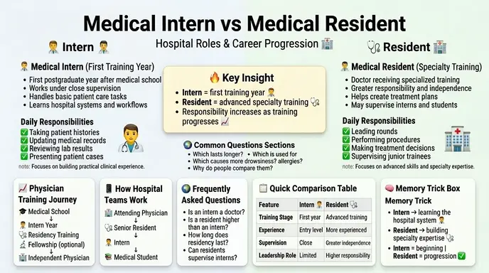 Medical Intern vs Medical Resident: Hospital Roles and Career Progression