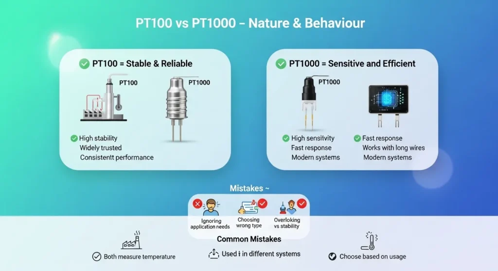 Nature and Behaviour Of PT100 and PT1000