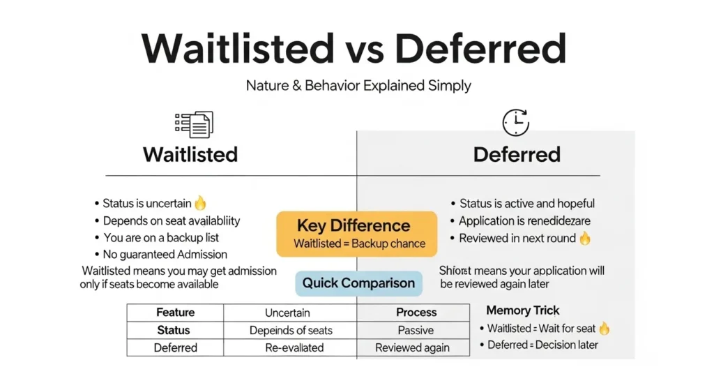 Nature and Behaviour Of waitlisted and deferred