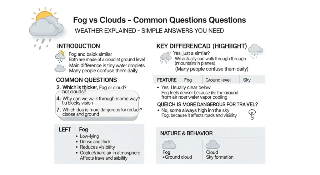 🌫️ Fog vs Clouds: Common Questions People Ask