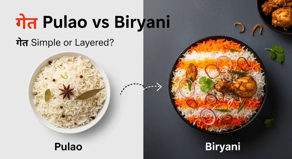 🍛 Difference Between Pulao and Biryani