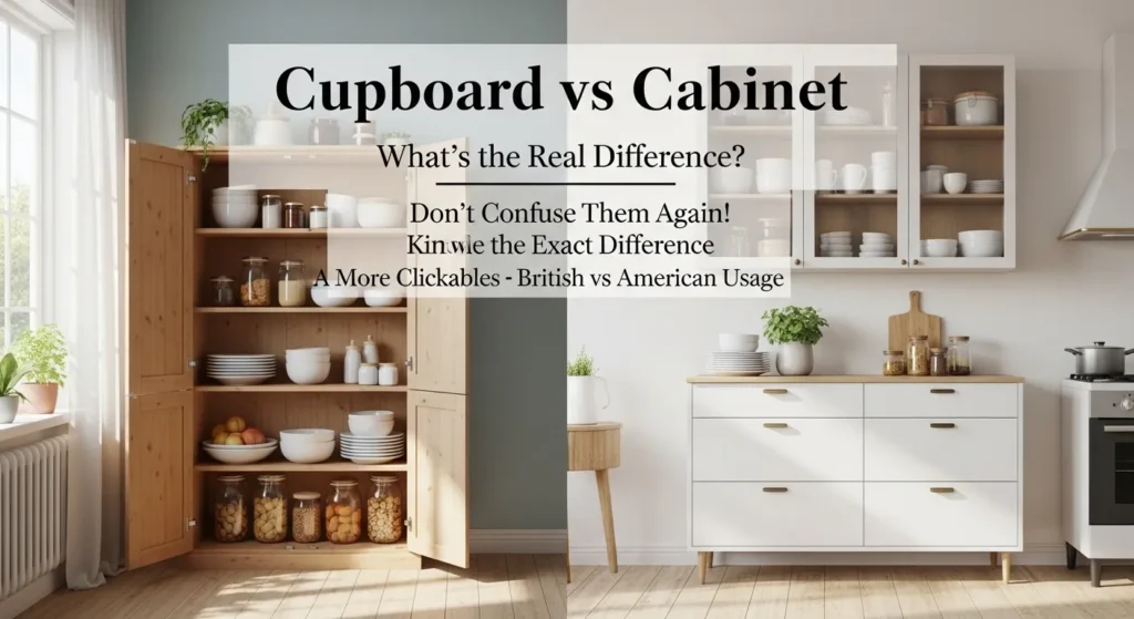 📚 Difference Between Cupboard and Cabinet