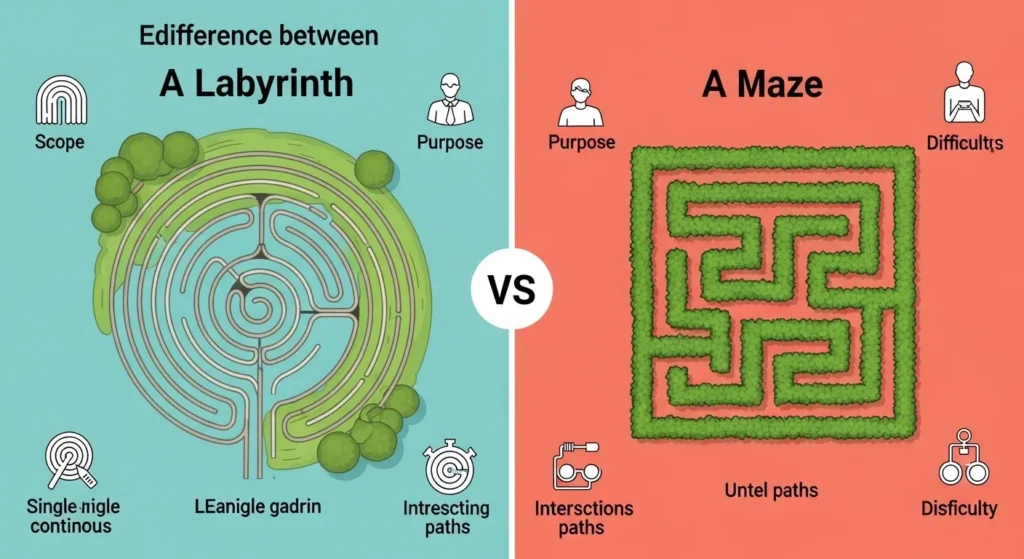 🔍 Difference Between Labyrinth and Maze