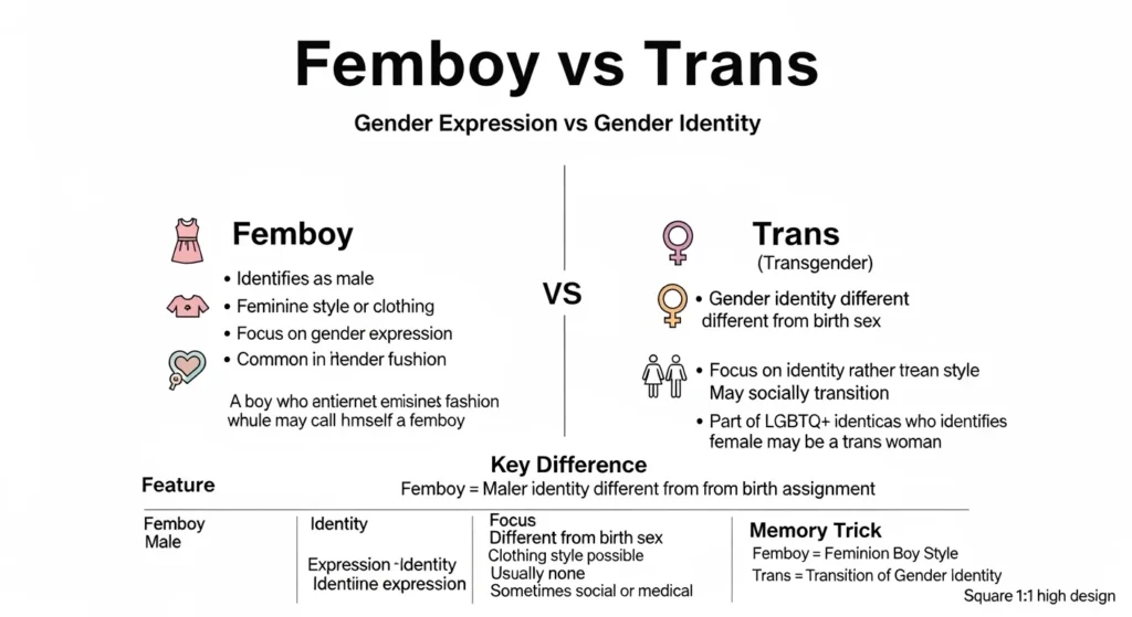 🔍 Key Differences Between Femboy and Trans