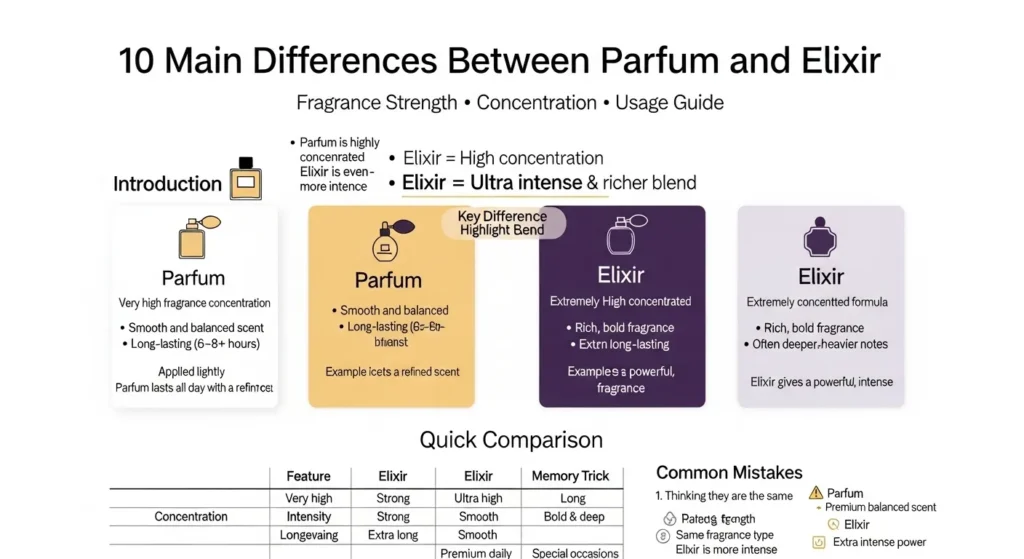 🥄 10 Main Differences Between Parfum and Elixir