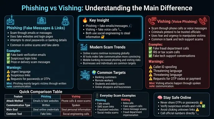 Phishing vs Vishing: Understanding the Main Difference 🔐