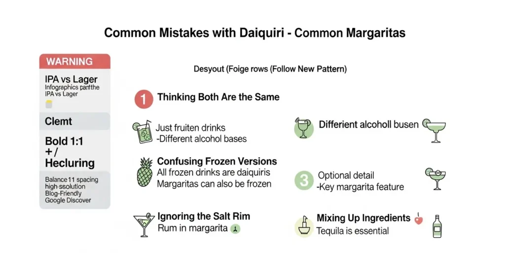 ⚠️ Common Mistakes with Daiquiri and Margarita