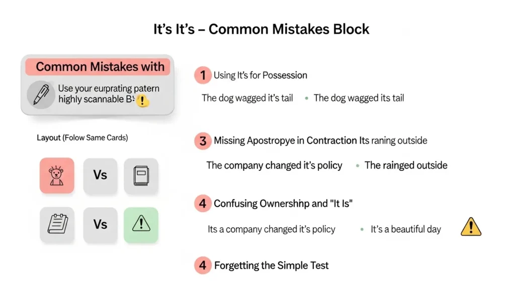 ⚠️ Common Mistakes with Its and It’s