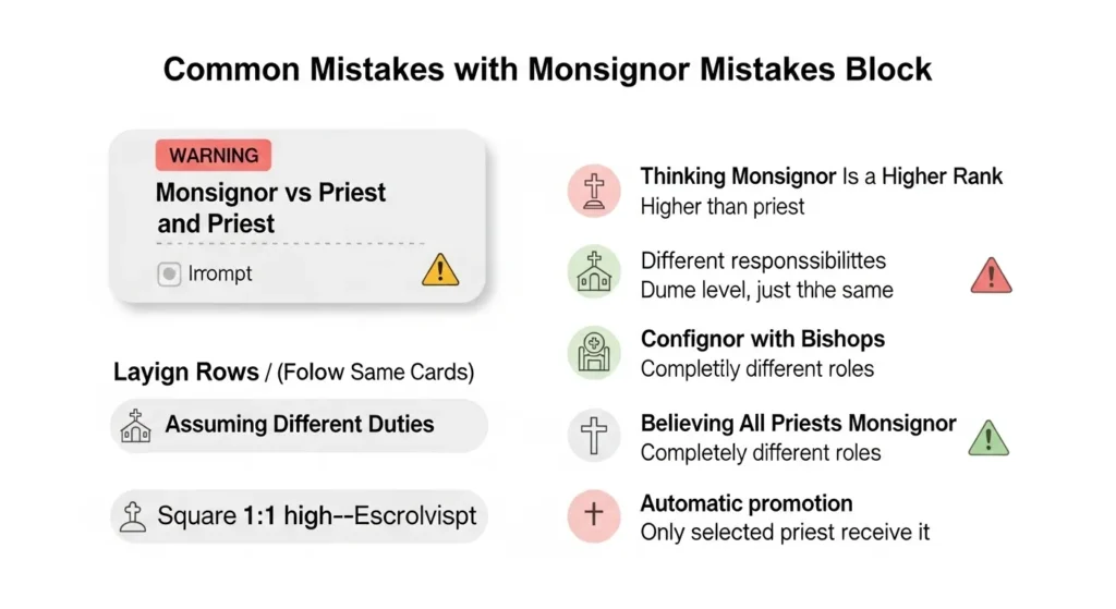 ⚠️ Common Mistakes with Monsignor and Priest