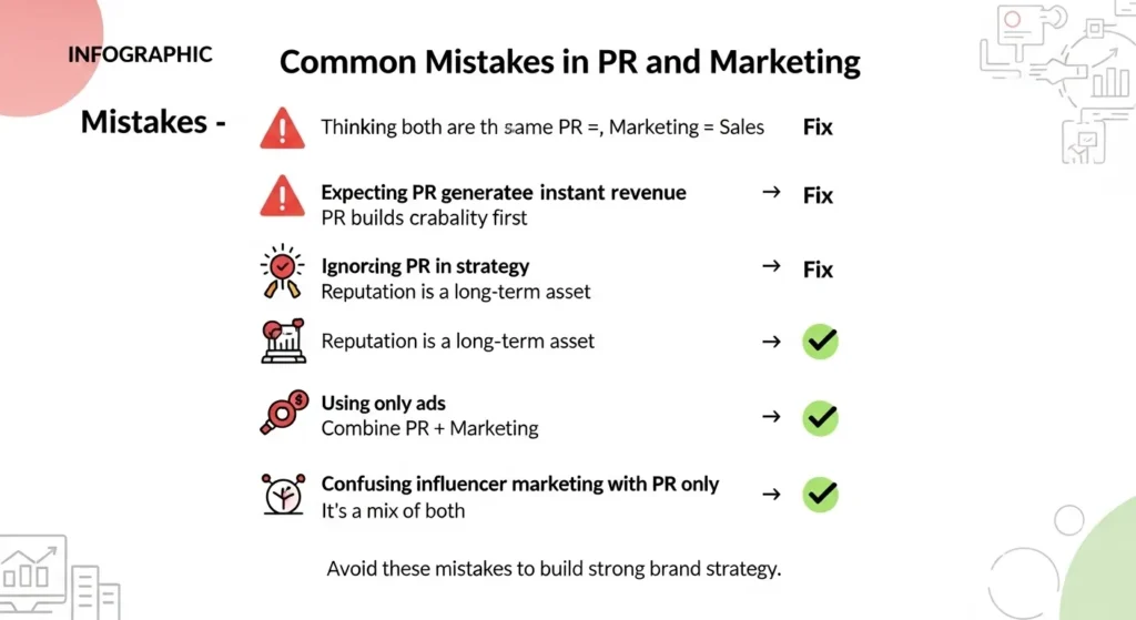 ❌ Common Mistakes with PR and Marketing
