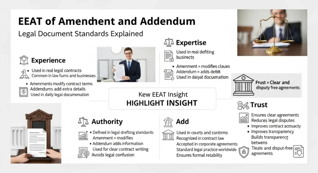 🏆 EEAT Of  amendment and addendum