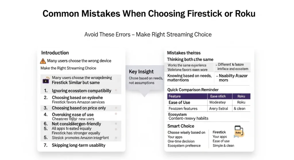 🟢 Common Mistakes When Choosing Firestick or Roku