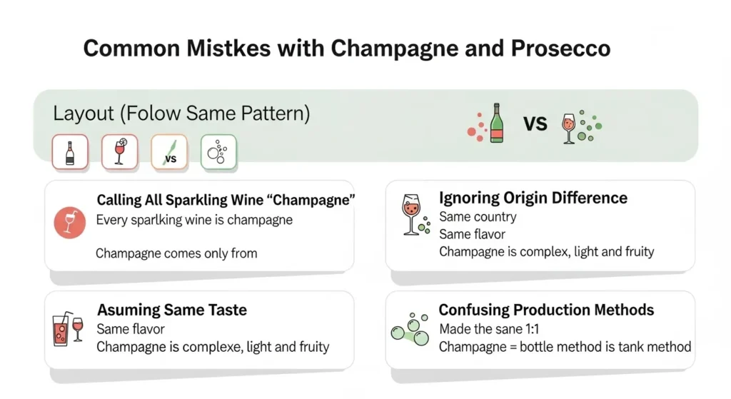 🟢 Common Mistakes with Champagne and Prosecco