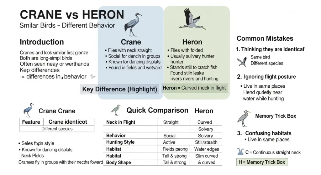 🟢 Common Mistakes with Crane and Heron