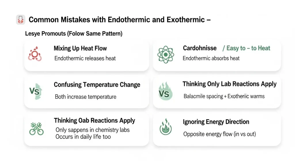 🟢 Common Mistakes with Endothermic and Exothermic