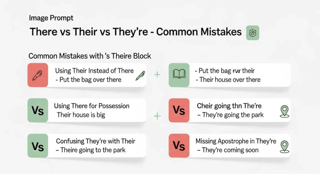 🟢 Common Mistakes with There, Their, and They’re