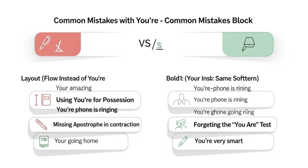 🟢 Common Mistakes with Your and You’re