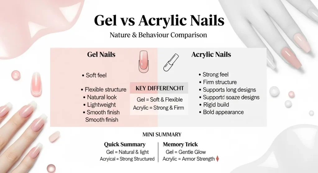 🧠 Nature and Behaviour Of Gel and Acrylic