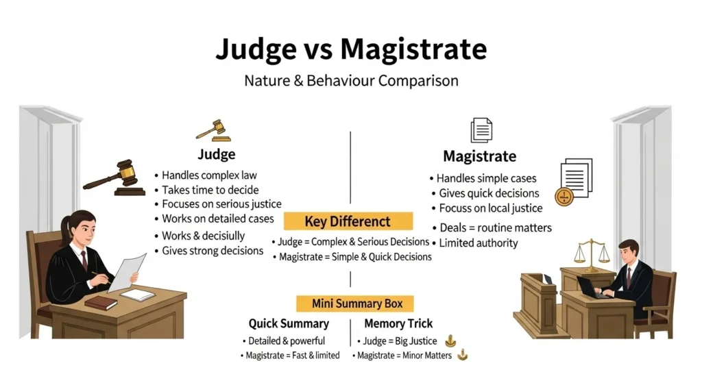 🧠 Nature and Behaviour Of Judge and Magistrate 