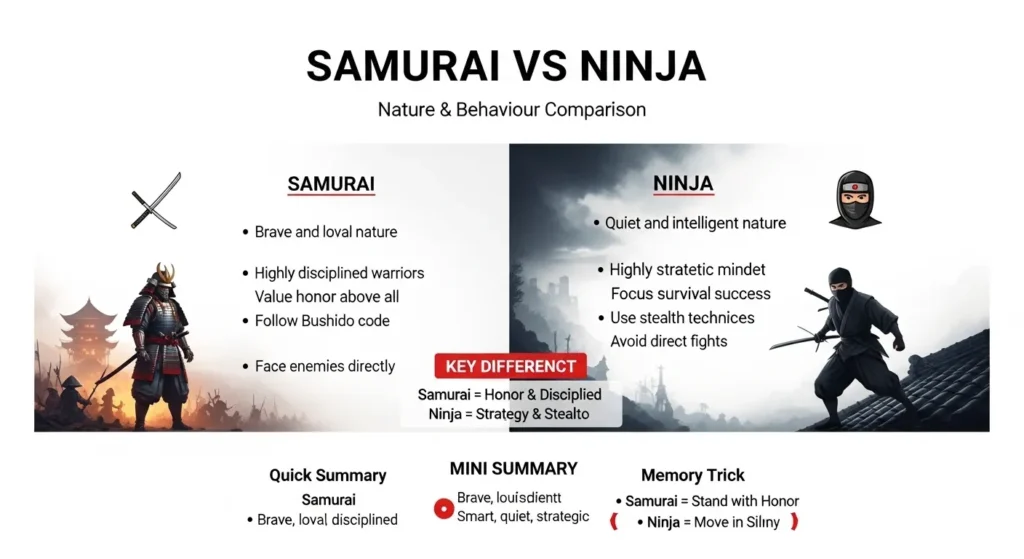 🧠 Nature and Behaviour Of Samurai and Ninja 