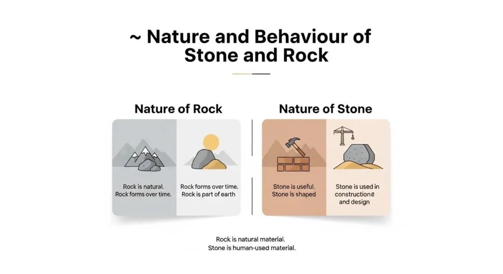 🧠 Nature and Behaviour Of stone and rock