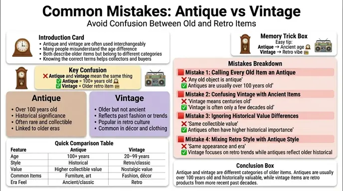Common Mistakes With Antique and Vintage