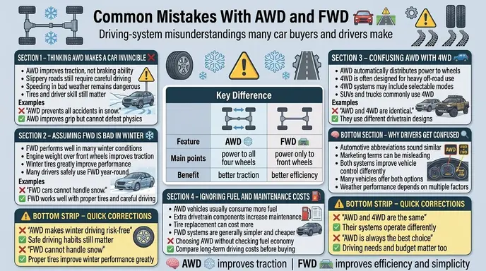 Common Mistakes with AWD and FWD