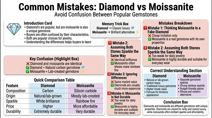 Common Mistakes with Diamond and Moissanite