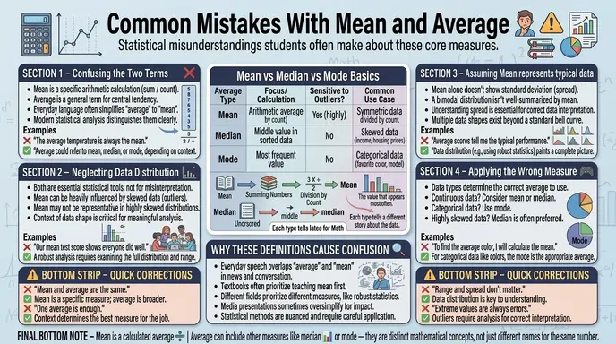 Common Mistakes with Mean and Average