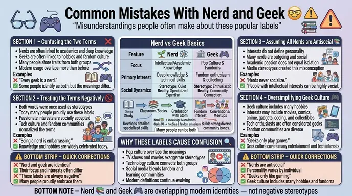 Common Mistakes with Nerd and Geek