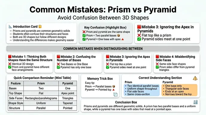 Common Mistakes With Prism and Pyramid