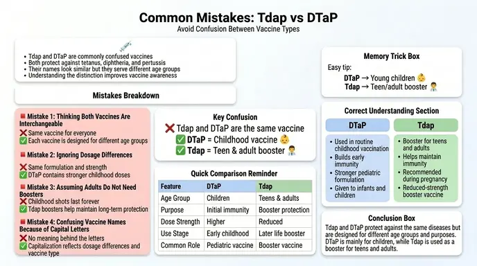 Common Mistakes with Tdap and DTaP