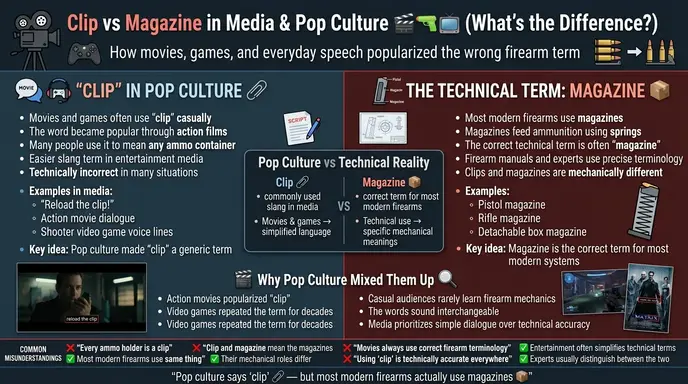 Difference Between Clip and Magazine in Media and Pop Culture