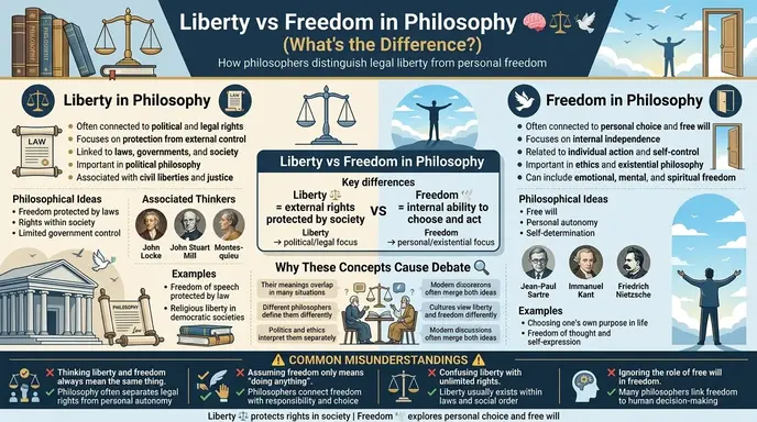 Difference Between Liberty and Freedom in Philosophy