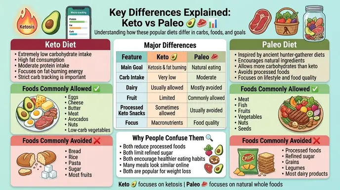 Key Differences Explained Between Keto and Paleo