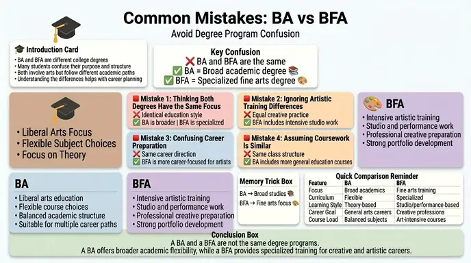 🟢 Common Mistakes with BA and BFA