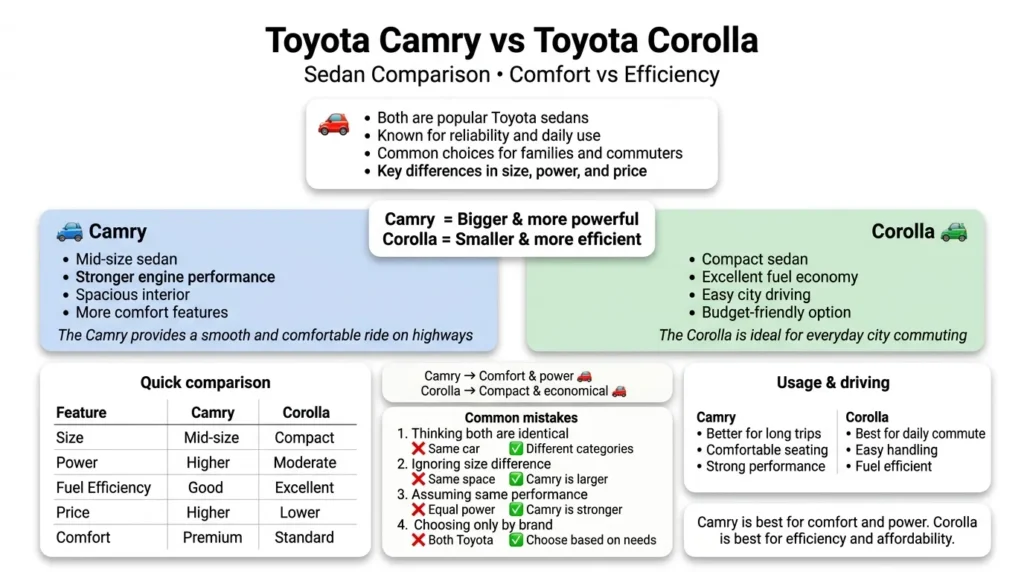 🟢 Common Mistakes with Camry and Corolla