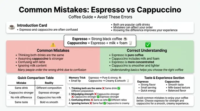 🟢 Common Mistakes with Espresso and Cappuccino