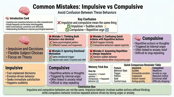 🟢 Common Mistakes with Impulsive and Compulsive