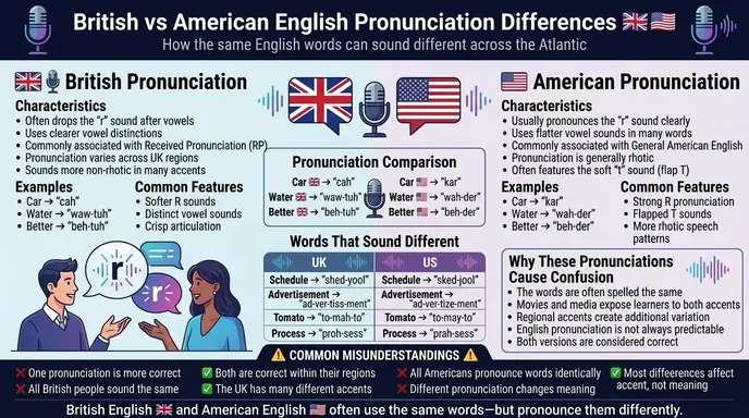 British vs American English Pronunciation Differences