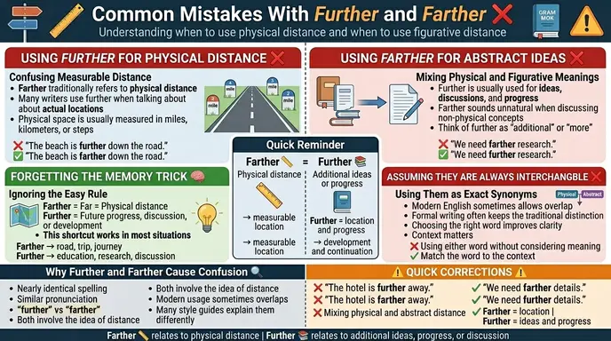 Common Mistakes with Further and Farther