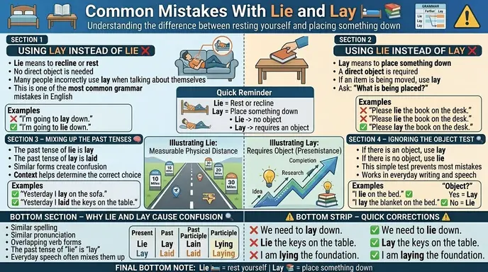 Common Mistakes with Lie and Lay