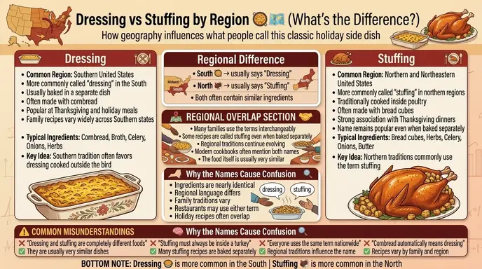 Difference Between Dressing and Stuffing by Region
