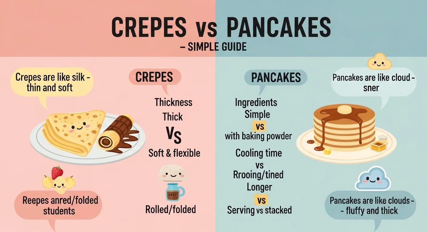 difference between crepes and pancakes