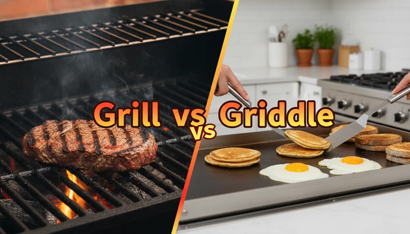 difference between grill and griddle